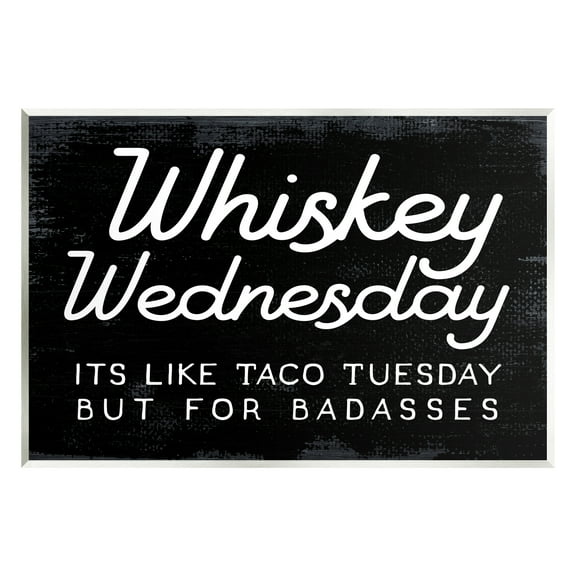 Stupell Industries Funny Whiskey Wednesday Food & Beverage Painting Unframed Art Print Wall Art, 15 x 10