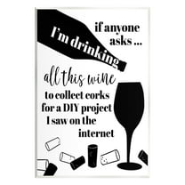 Stupell Industries Funny Wine DIY Phrase Food & Beverage Painting Unframed Art Print Wall Art, 10 x 15