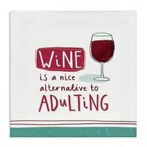 Stupell Industries Funny Wine Phrase Food & Beverage Painting Wrapped Canvas Art Print Wall Art, 17 x 17