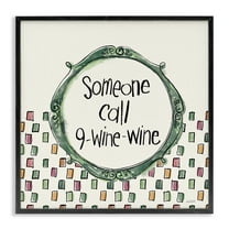 Stupell Industries Funny Wine Sentiment Food & Beverage Painting Black Framed Art Print Wall Art, 12 x 12