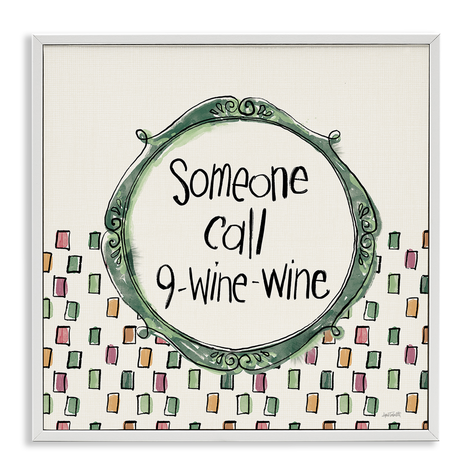 Stupell Industries Funny Wine Sentiment Food & Beverage Painting White Framed Art Print Wall Art, 12 x 12
