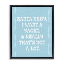Stupell Industries Funny Yacht For Christmas Holiday Painting Black Floater Framed Canvas Art Print Wall Art, 17 x 21