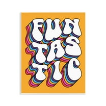 Stupell Industries Funtastic Groovy Typography Text & Numbers Painting Unframed Art Print Wall Art, 11 x 14