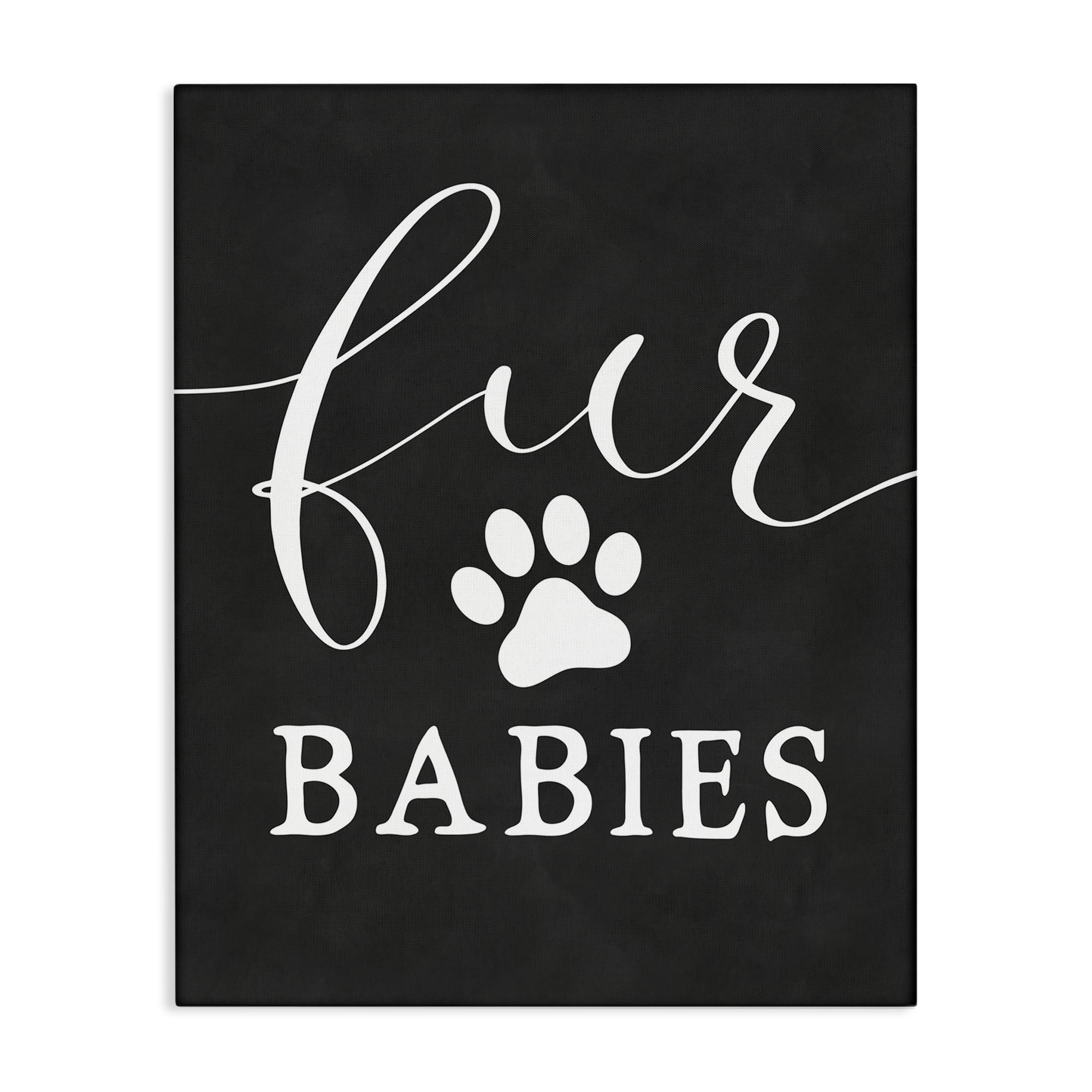 Stupell Industries Fur Babies Pet Phrase Typography Painting Gallery Wrapped Canvas Art Print Wall Art, 16 x 20