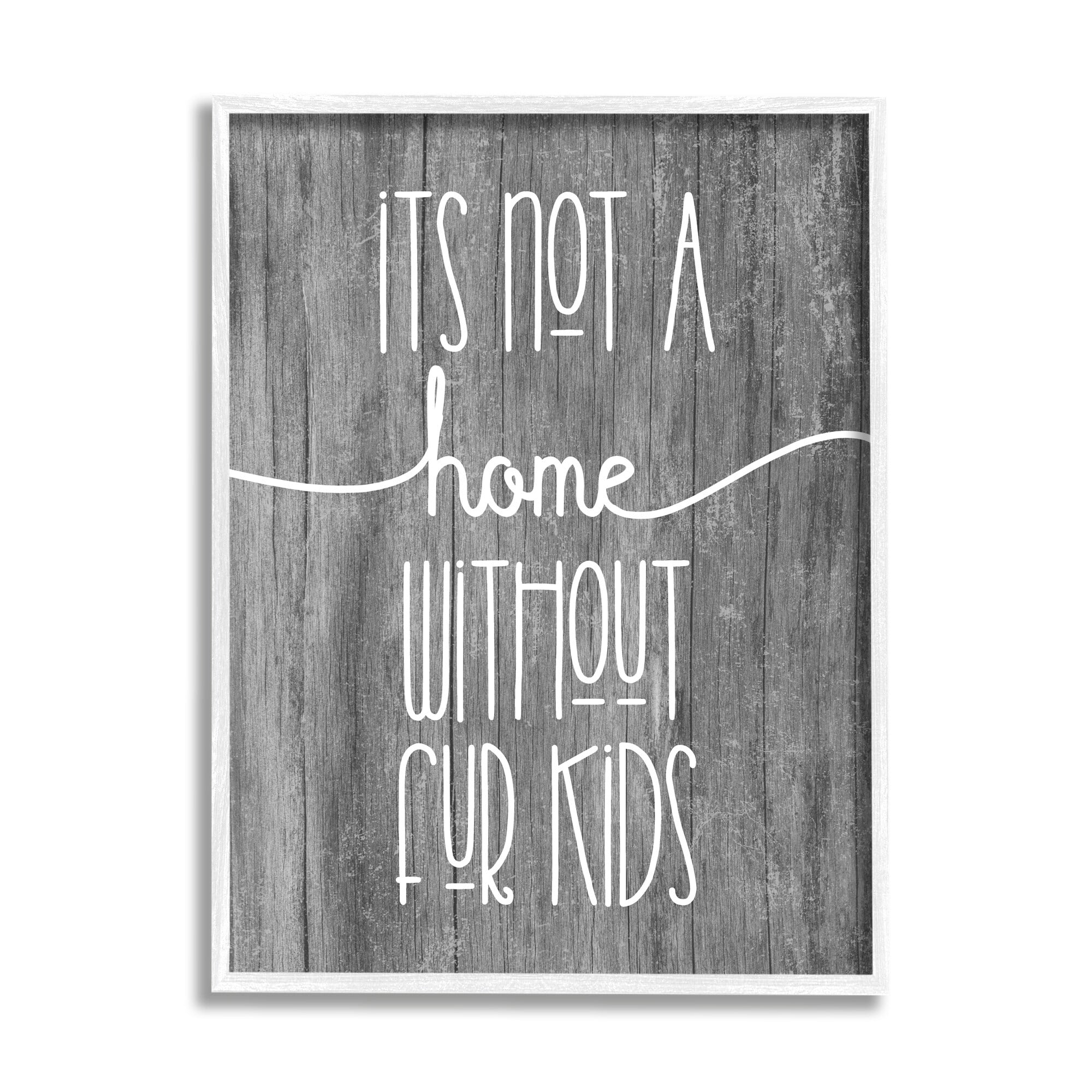 Stupell Industries Fur Kids Animal Lover Rustic Tree Pattern Graphic Art White Framed Art Print Wall Art, Design by Daphne Polselli