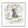 thumbnail image 1 of Stupell Industries Furry & Bright Dog Holiday Painting White Framed Art Print Wall Art, 17 x 17, 1 of 9