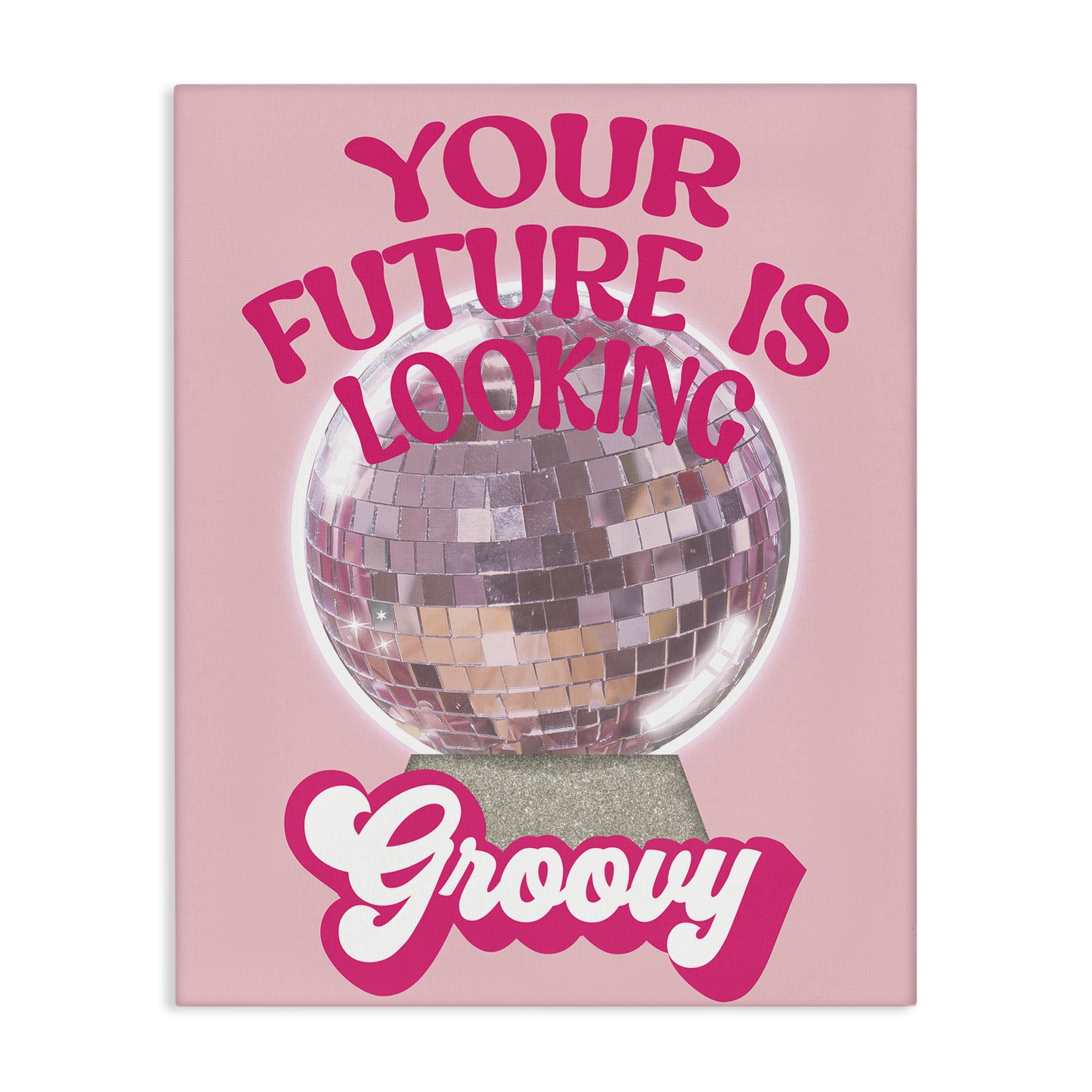 Stupell Industries Future Looking Groovy Disco Text & Numbers Painting Wrapped Canvas Art Print Wall Art, 30 x 40
