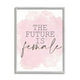 thumbnail image 1 of Stupell Industries Future is Female Phrase Abstract Pink Texture Gray Framed by Kim Allen, 1 of 7