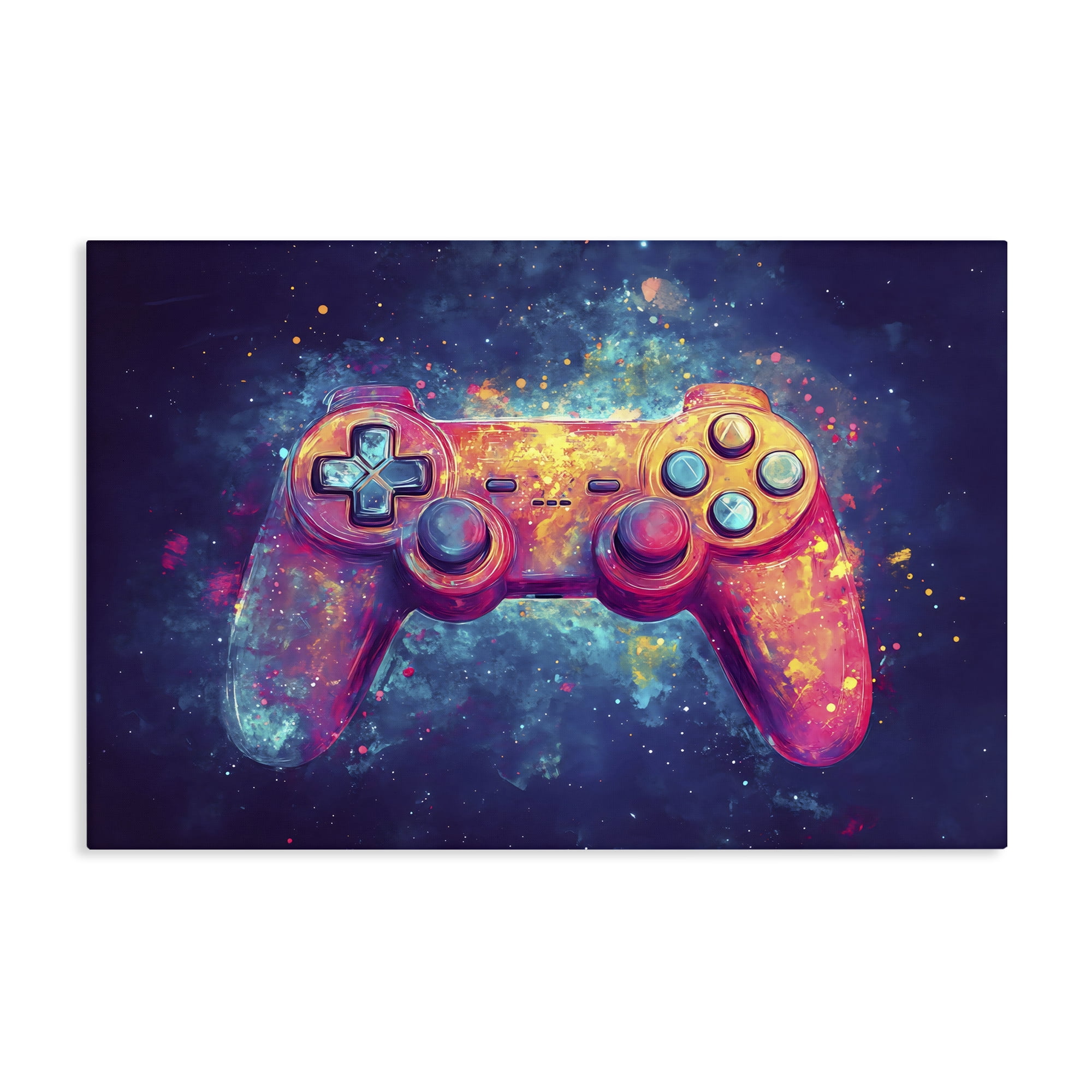 Stupell Industries Futuristic Cosmic Game Controller Canvas Wall Art, design by Creative Studio