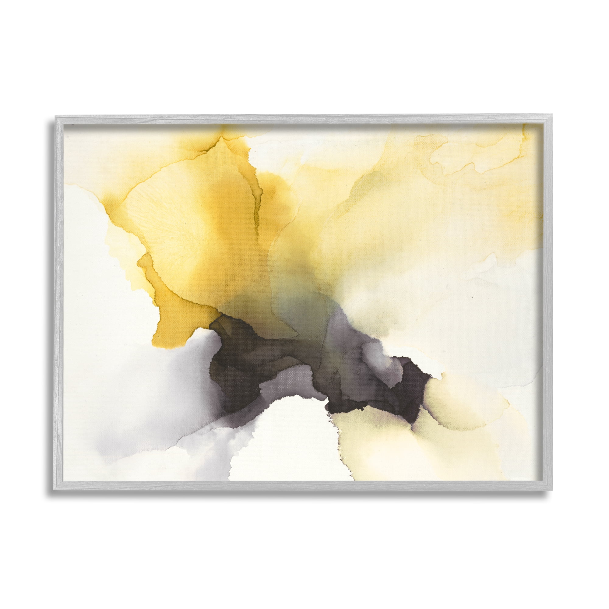Stupell Industries Futuristic Yellow Cloud Abstraction Fluid Shape Distortion, 16 x 20, Designed by Kippi Leonard