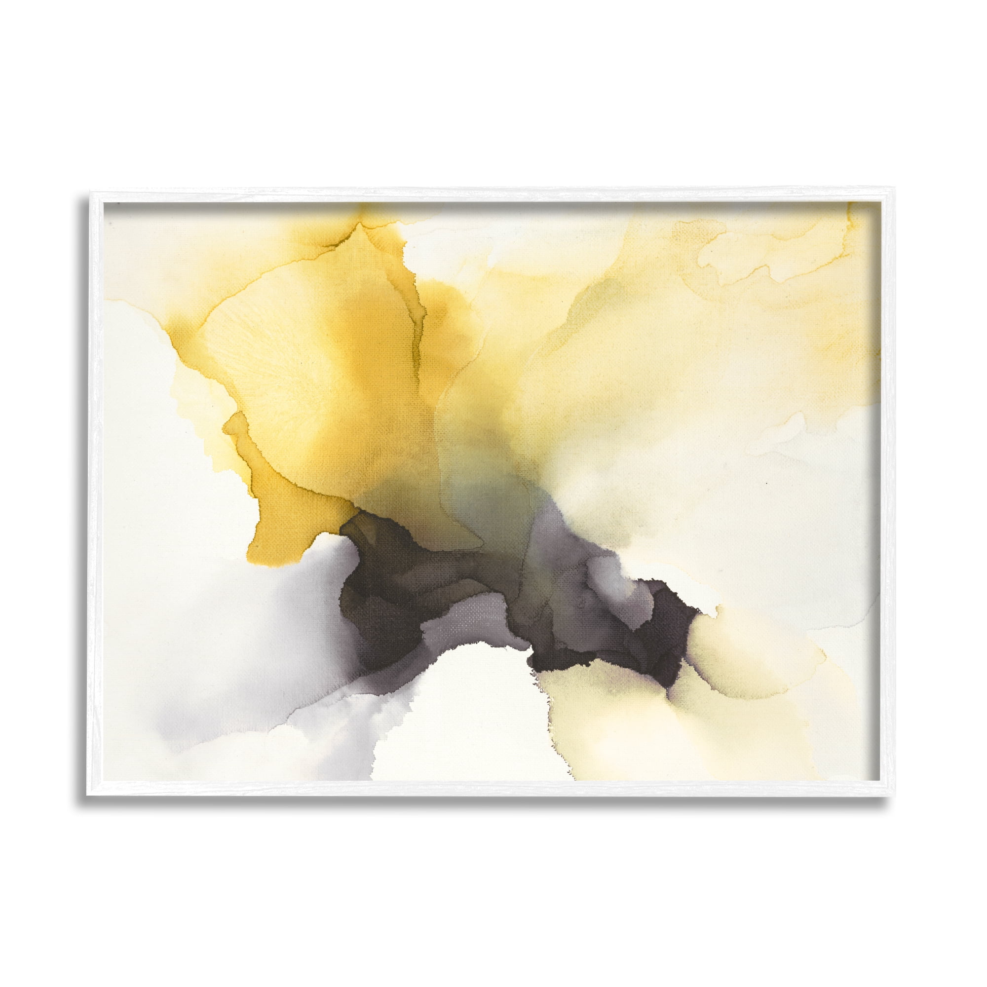 Stupell Industries Futuristic Yellow Cloud Abstraction Fluid Shape Distortion, 16 x 20, Designed by Kippi Leonard
