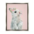 thumbnail image 1 of Stupell Industries Fuzzy Bunny on Pink Animals & Insects Painting Gray Floater Framed Canvas Art Print Wall Art, 17 x 21, 1 of 10