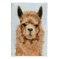 Stupell Industries Fuzzy Llama Painting Animals & Insects Painting Unframed Art Print Wall Art, 10 x 15