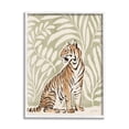 thumbnail image 1 of Stupell Industries Gallant Tiger Sitting Botanical Pattern Background Ink Watercolor , 16 x 20, Design by Janelle Penner, 1 of 5