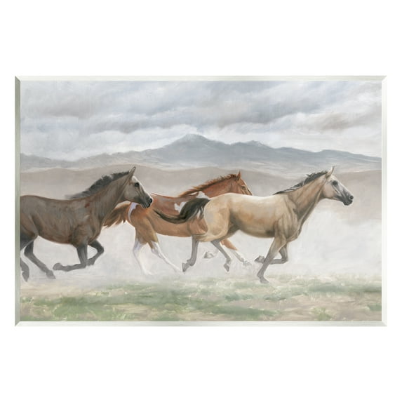 Stupell Industries Galloping Horses Landscape Animals & Insects Painting Unframed Art Print Wall Art, 15 x 10