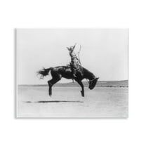 Stupell Industries Galloping Rodeo Cowgirl Animals Photography Unframed Art Print Wall Art, 14 x 11