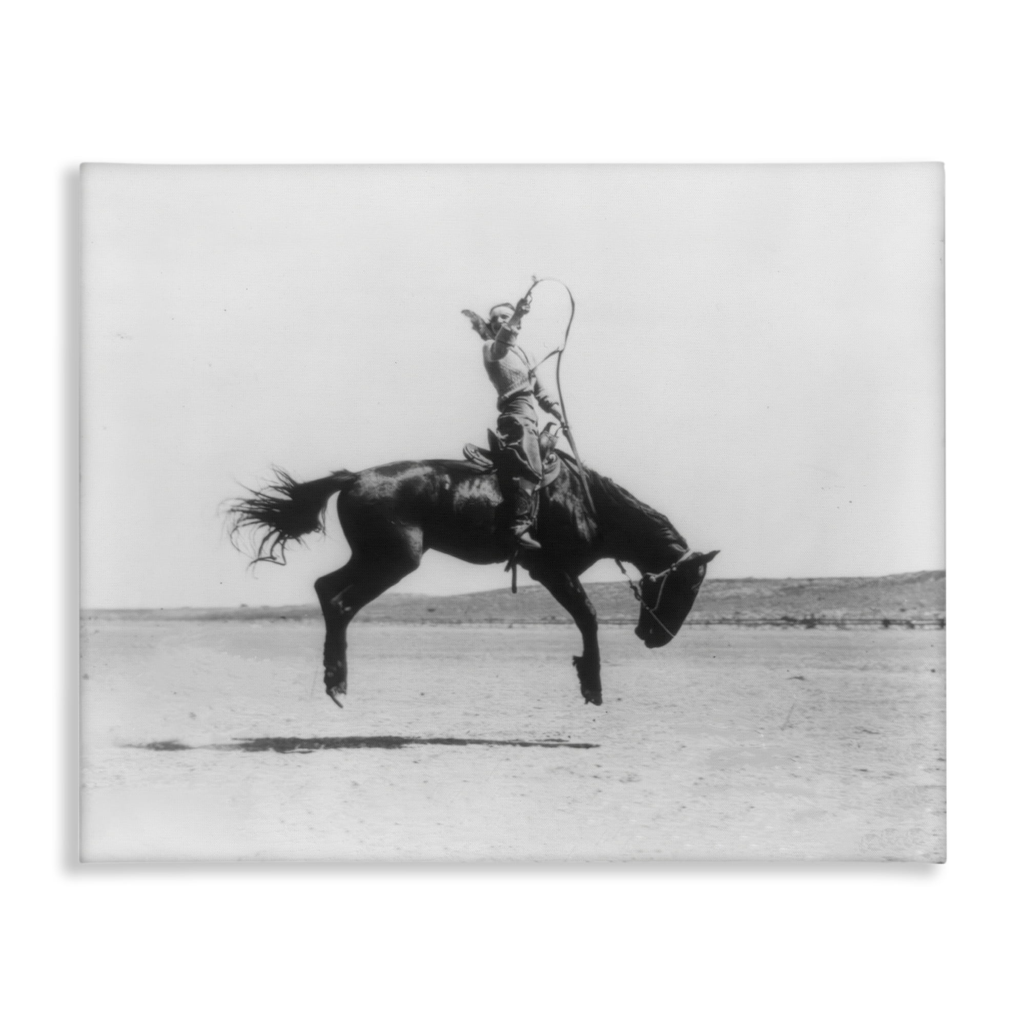 Stupell Industries Galloping Rodeo Cowgirl Animals Photography Wrapped Canvas Art Print Wall Art, 40 x 30