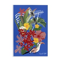 Stupell Industries Gambia Inspired Botanicals Animals Painting Unframed Art Print Wall Art, 10 x 15