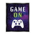 thumbnail image 1 of Stupell Industries Game On Bold Geometric Pattern Gaming Controller Graphic Art Jet Black Floating Framed Canvas Print Wall Art, Design by Victoria Barnes, 1 of 5