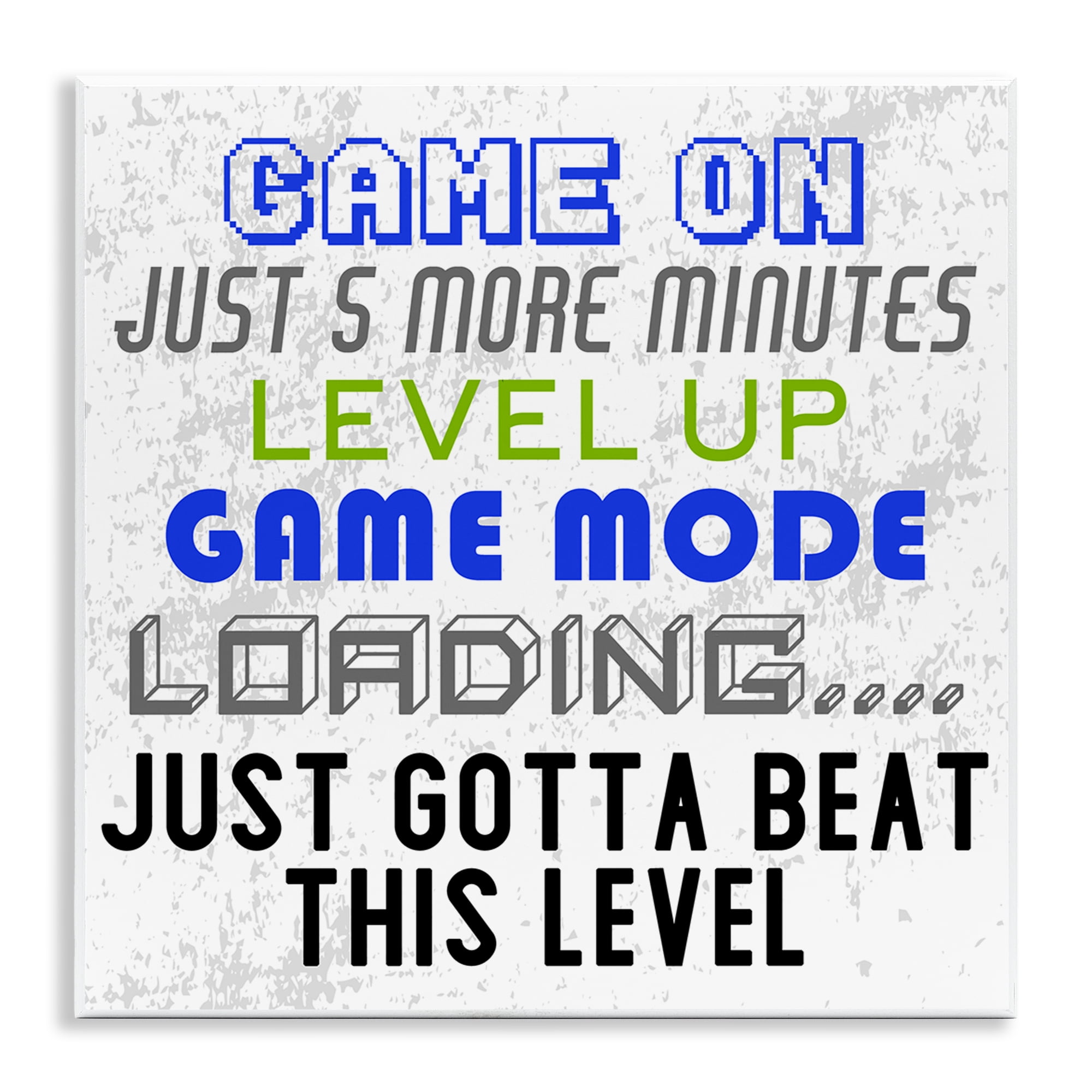 Stupell Industries Game Mode Phrases Entertainment Painting Unframed Art Print Wall Art, 12 x 12