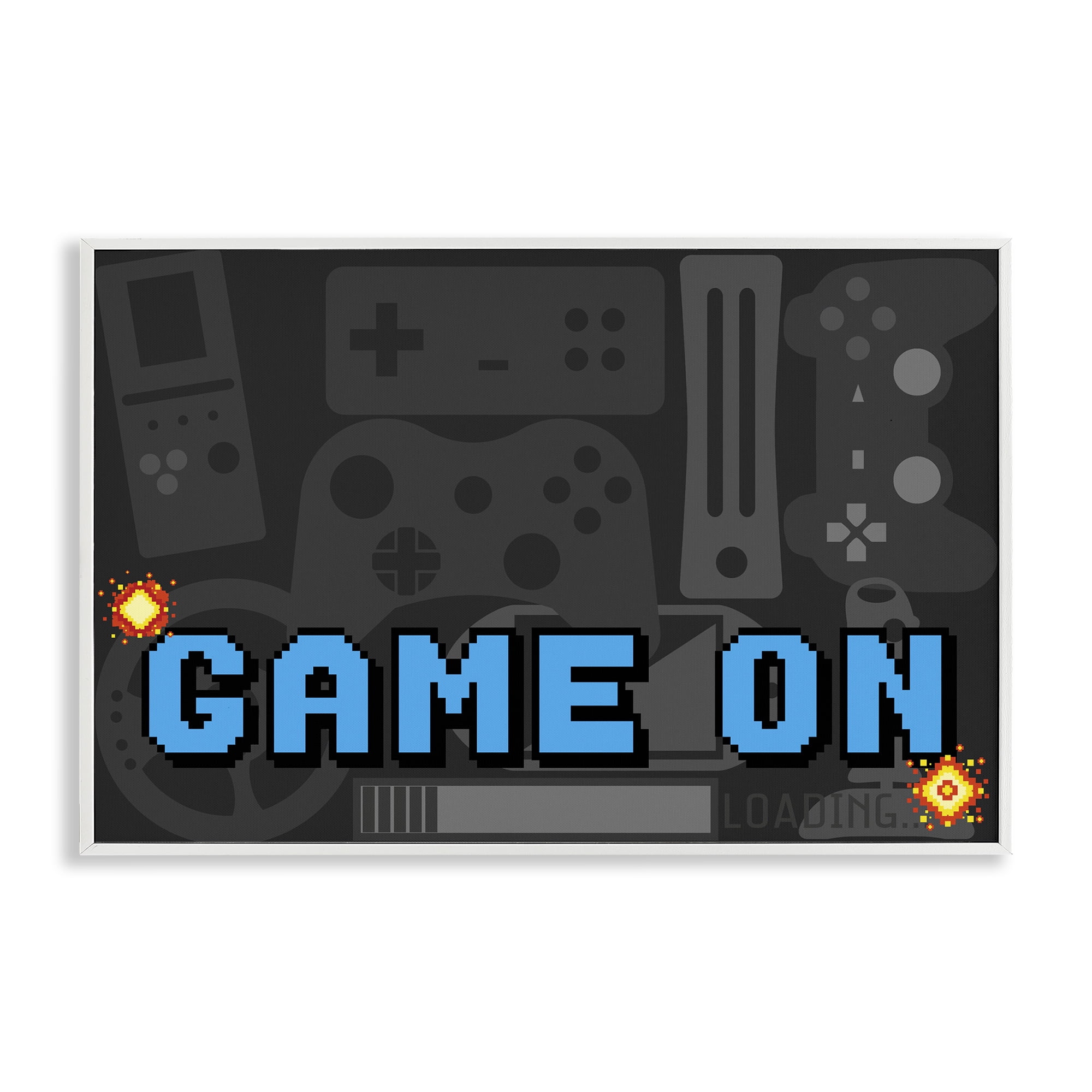 Stupell Industries Game On Arcade White Framed Giclee Art, design by Kim Allen