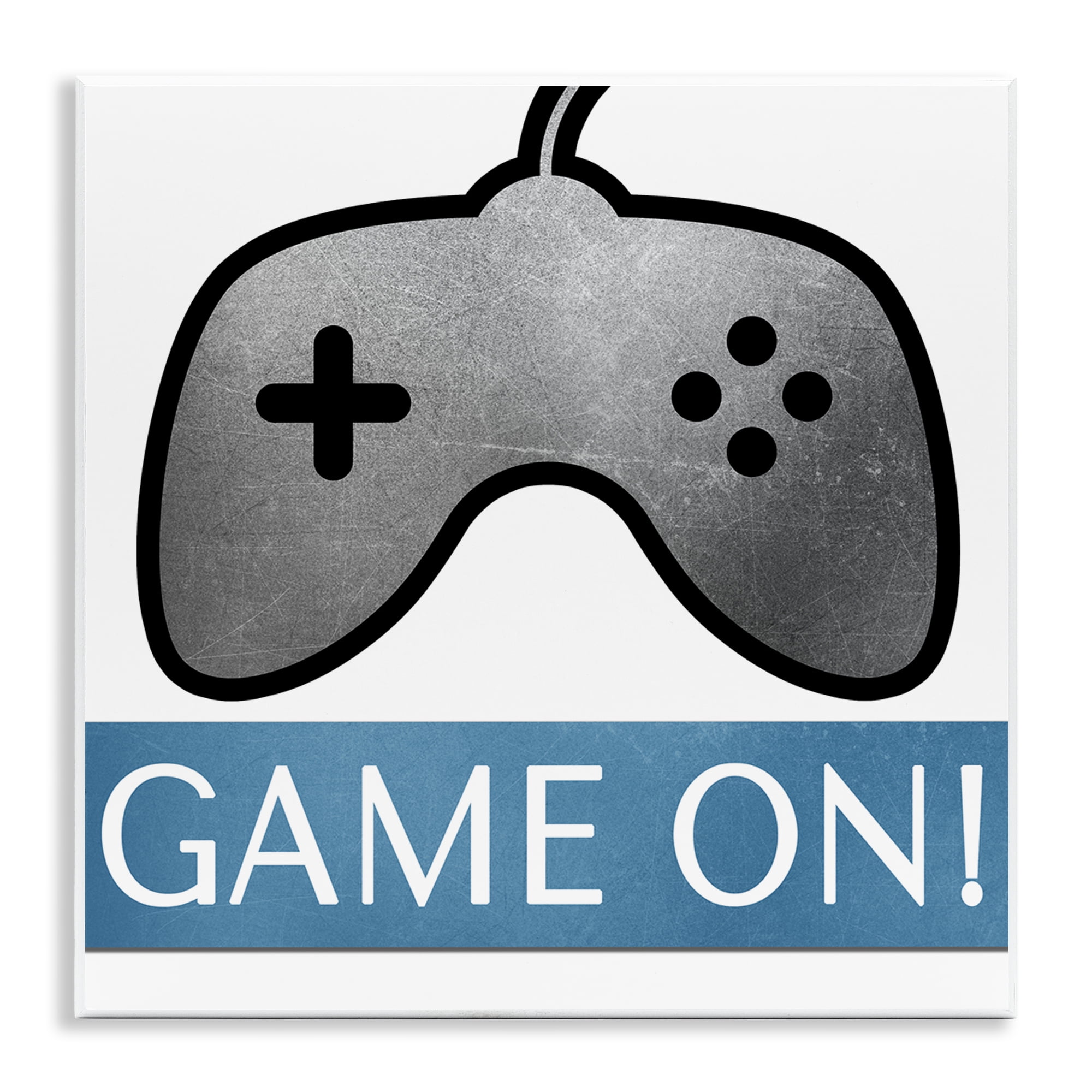 Stupell Industries Game On Controller Entertainment Painting Unframed Art Print Wall Art, 12 x 12