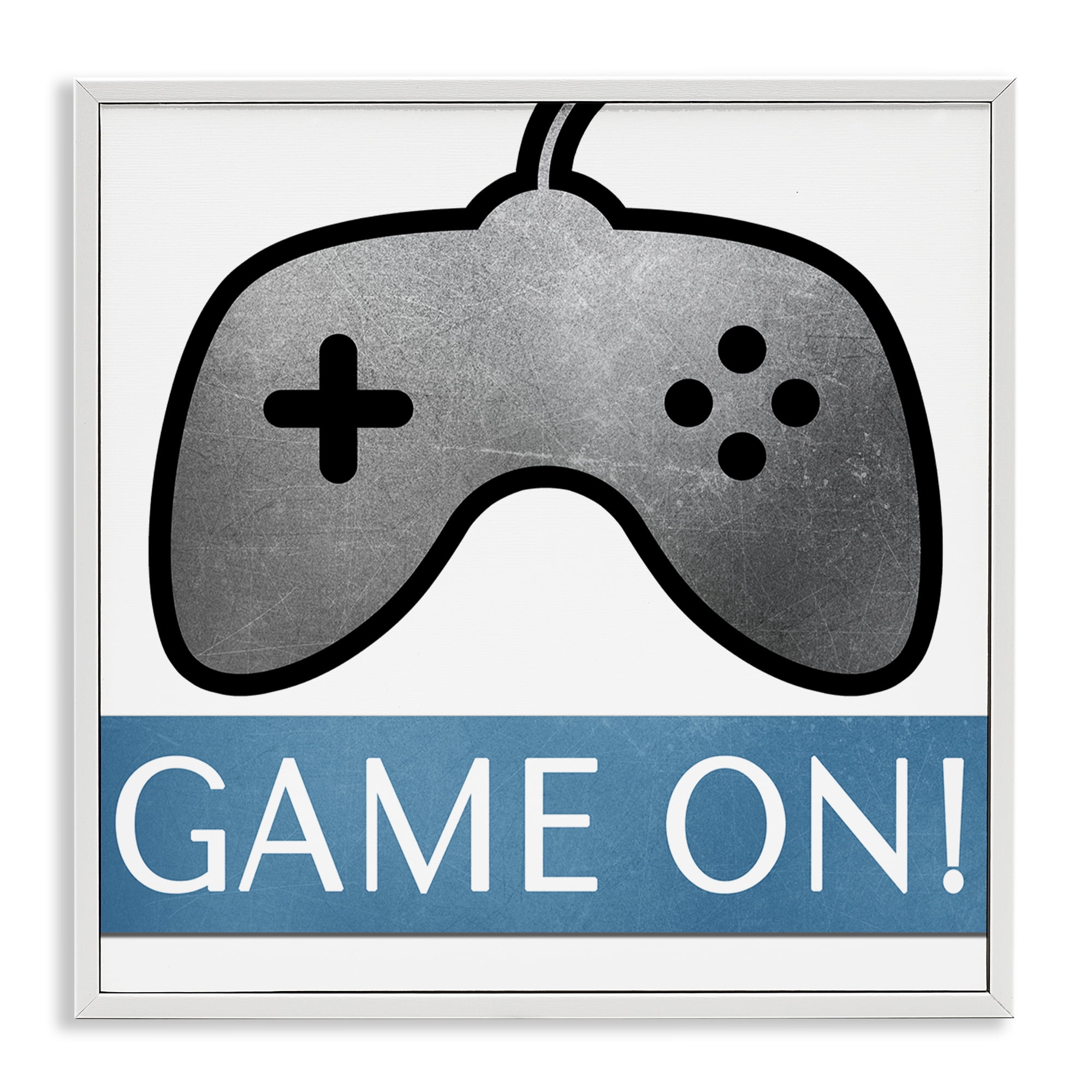 Stupell Industries Game On Controller Entertainment Painting White Framed Art Print Wall Art, 12 x 12