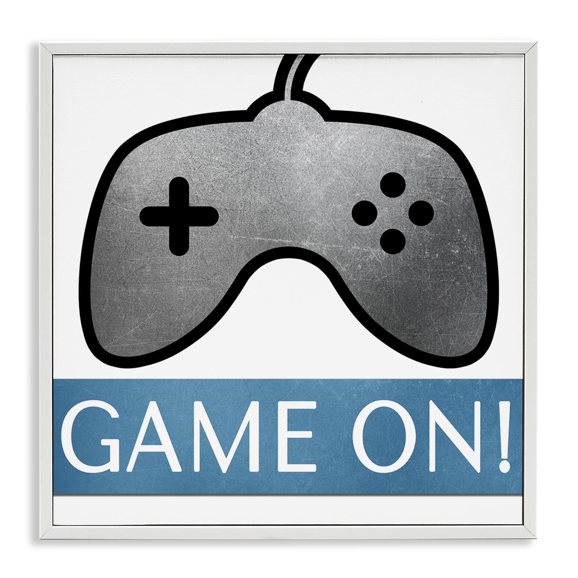 Stupell Industries Game On Controller Entertainment Painting White Framed Art Print Wall Art, 24 x 24