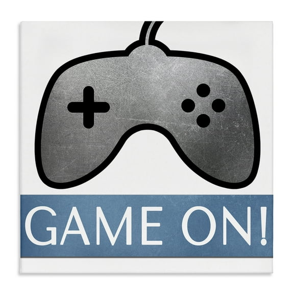 Stupell Industries Game On Controller Entertainment Painting Wrapped Canvas Art Print Wall Art, 17 x 17