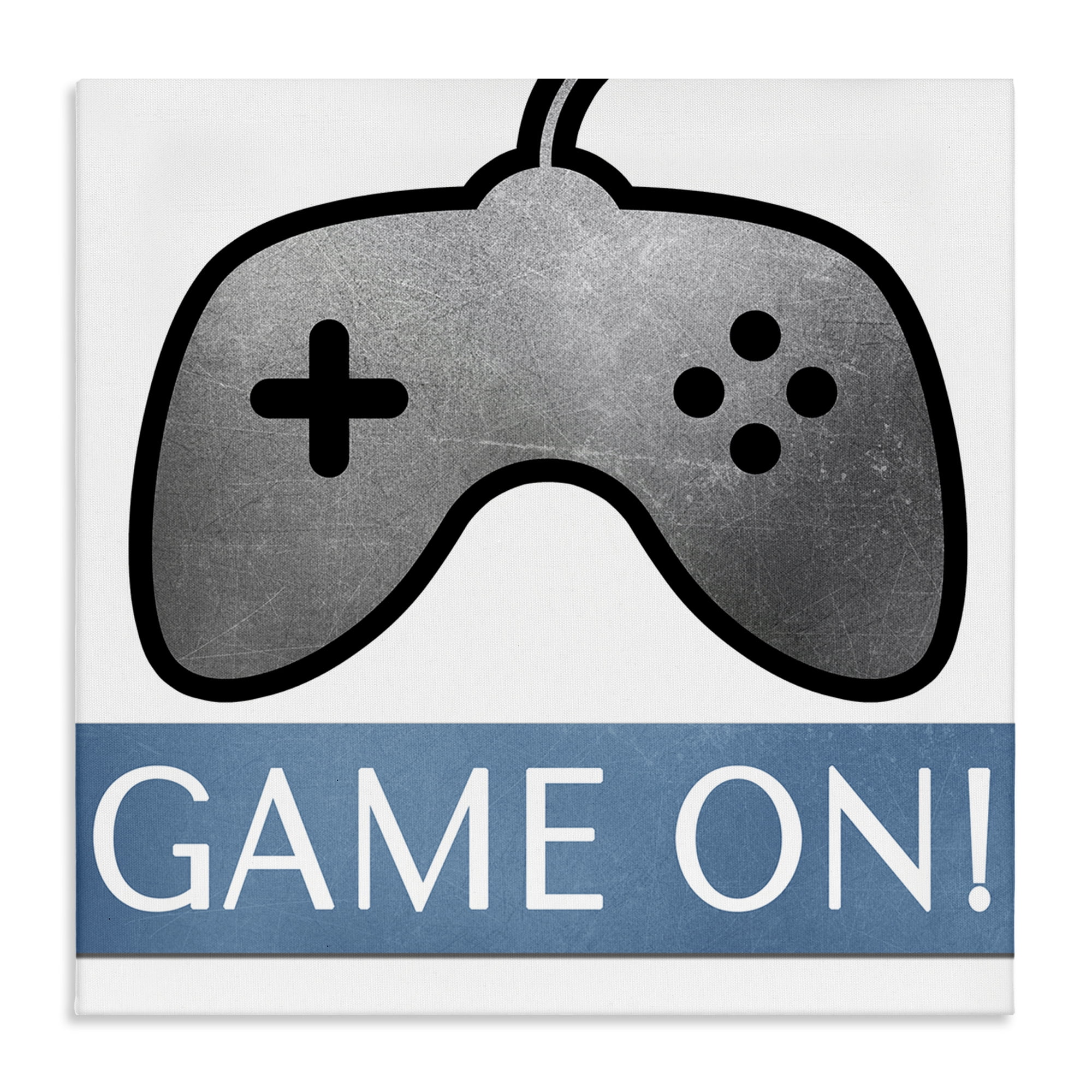 Stupell Industries Game On Controller Entertainment Painting Wrapped Canvas Art Print Wall Art, 30 x 30