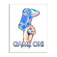 thumbnail image 1 of Stupell Industries Game On Text Holding Gaming Controller Illustration Graphic Art Unframed Art Print Wall Art, 13x19, by Ziwei Li, 1 of 5