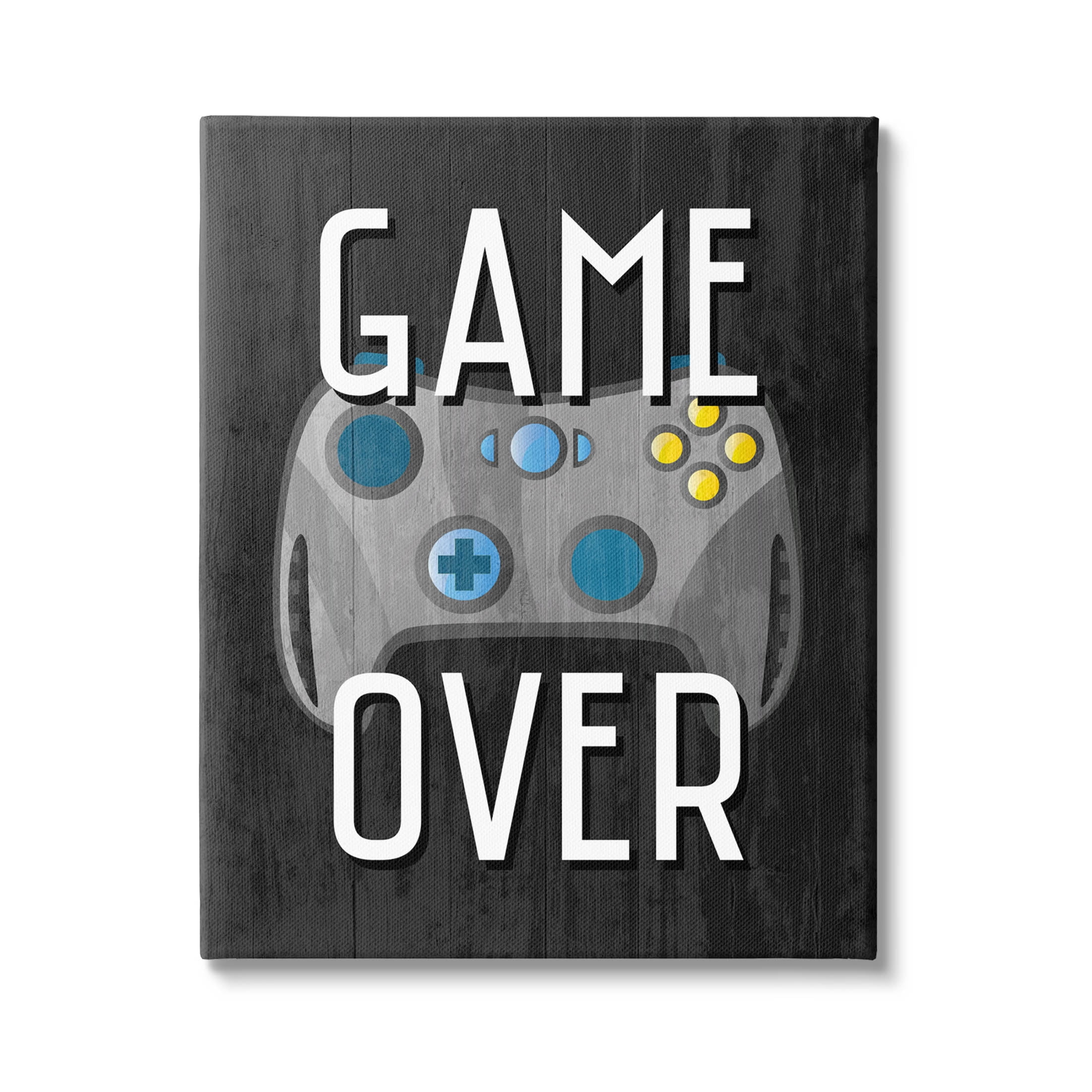 Stupell Industries Game Over Controller Graphic Art Gallery Wrapped Canvas Print Wall Art, Design by Kim Allen