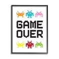 thumbnail image 1 of Stupell Industries Game Over Phrase Retro Pixel Monster Sprites,11 x 14, Design by Jennifer McCully, 1 of 5