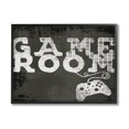 thumbnail image 1 of Stupell Industries Game Room Phrase Video Controller Geometric Pattern Abstract Painting Black Framed Art Print Wall Art, 16 x 20, 1 of 7