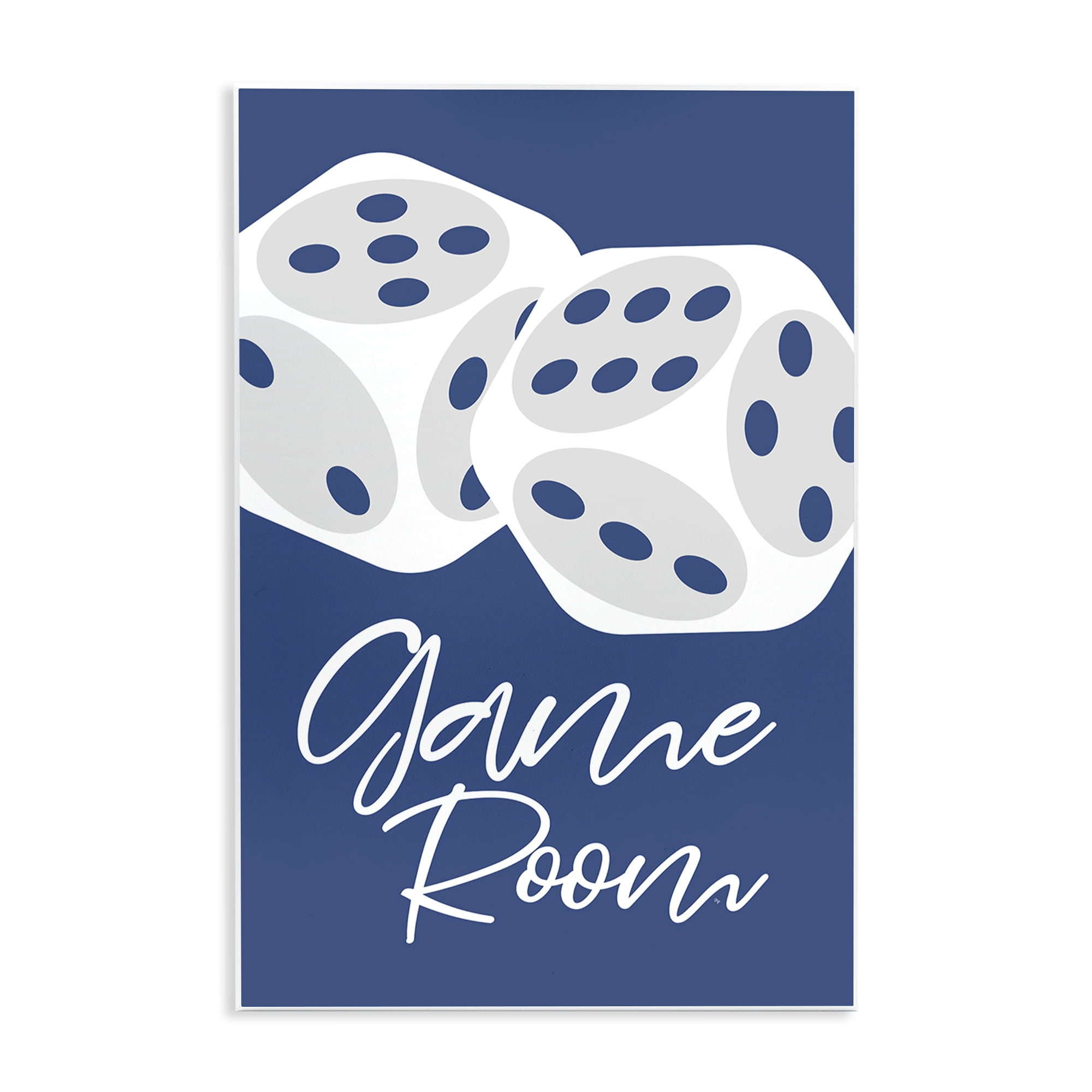 Stupell Industries Game Room with Dice Entertainment Painting Unframed Art Print Wall Art, 13 x 19