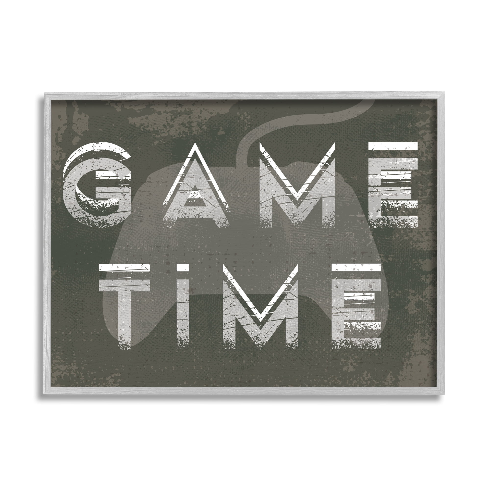 Stupell Industries Game Time Distressed Typography Modern Video Gamer, 16 x 20, Designed by Daphne Polselli