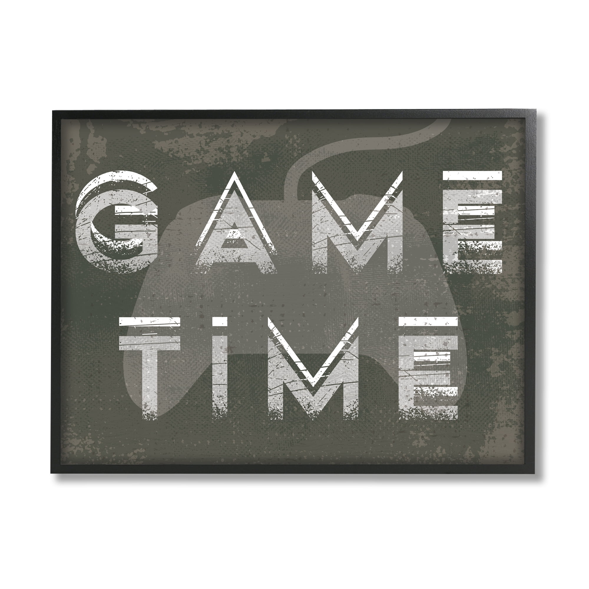 Stupell Industries Game Time Distressed Typography Modern Video Gamer, 16 x 20, Designed by Daphne Polselli