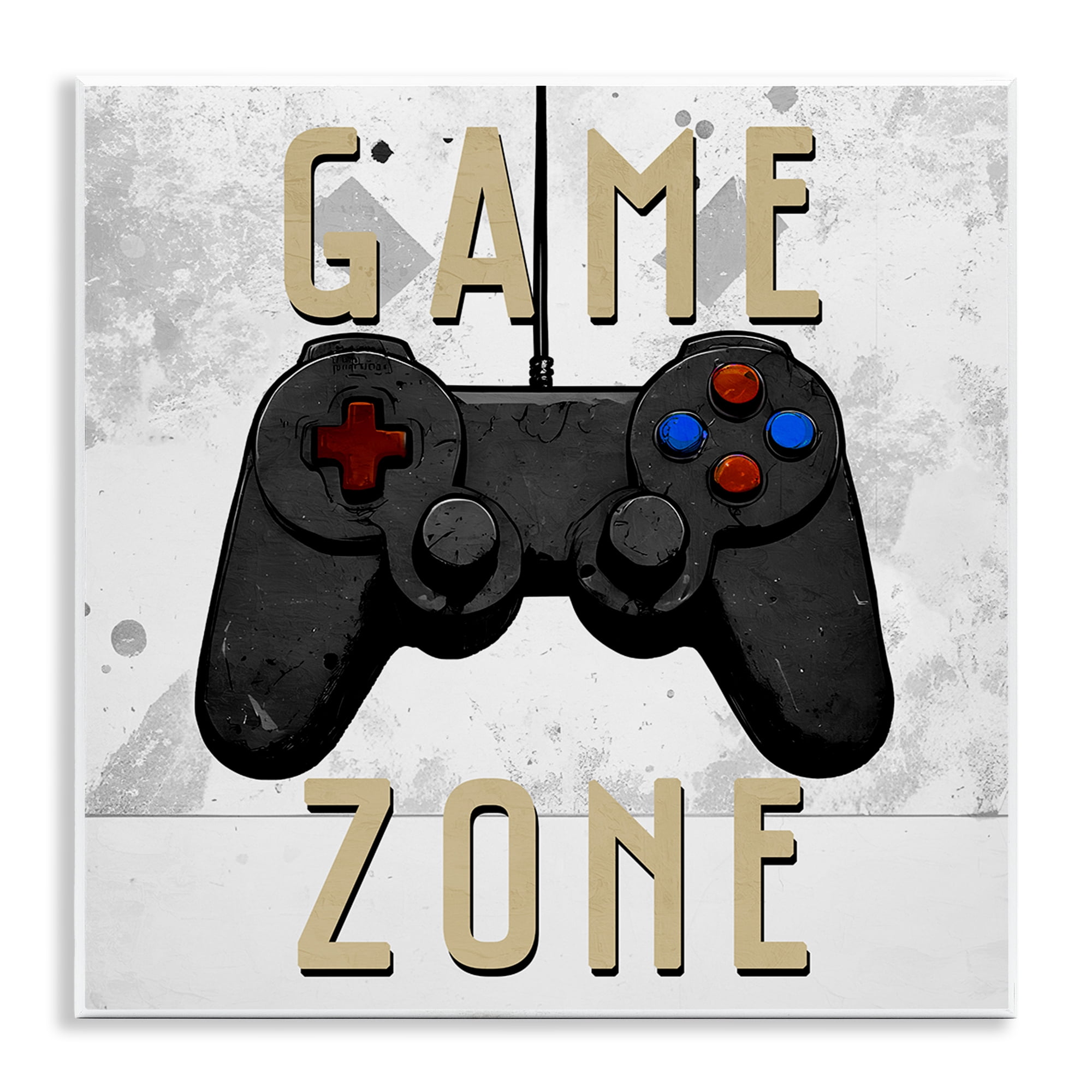 Stupell Industries Game Zone Control Wall Plaque Art, design by Kim Allen