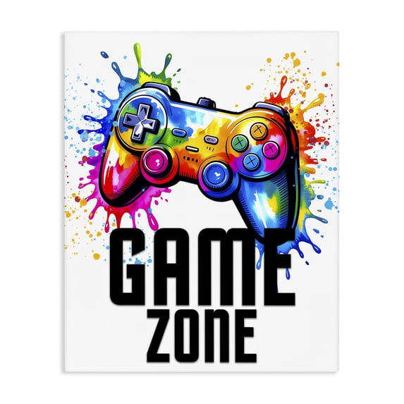 Stupell Industries Contemporary Game Zone Splash Canvas Art, 16 x 20, by Kim Allen