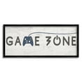 thumbnail image 1 of Stupell Industries Game Zone Video Gamer Phrase Rustic Blue Controller Beauty & Fashion Painting Black Framed Art Print Wall Art, 13 x 30, 1 of 8