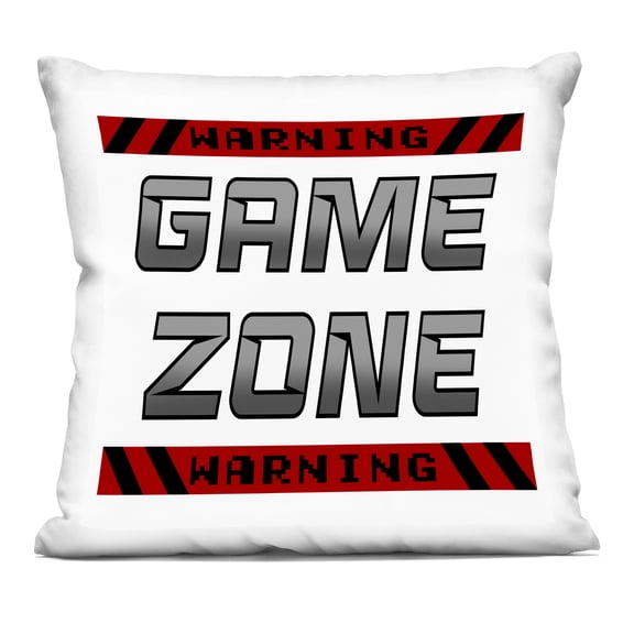 Stupell Industries Game Zone Warning Decorative Printed Throw Pillow, design by Marcus Prime, 18 x 7 x 18