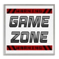 thumbnail image 1 of Stupell Industries Contemporary Game Zone Warning Gray Framed Giclee Art, 17 x 17, by Marcus Prime, 1 of 8