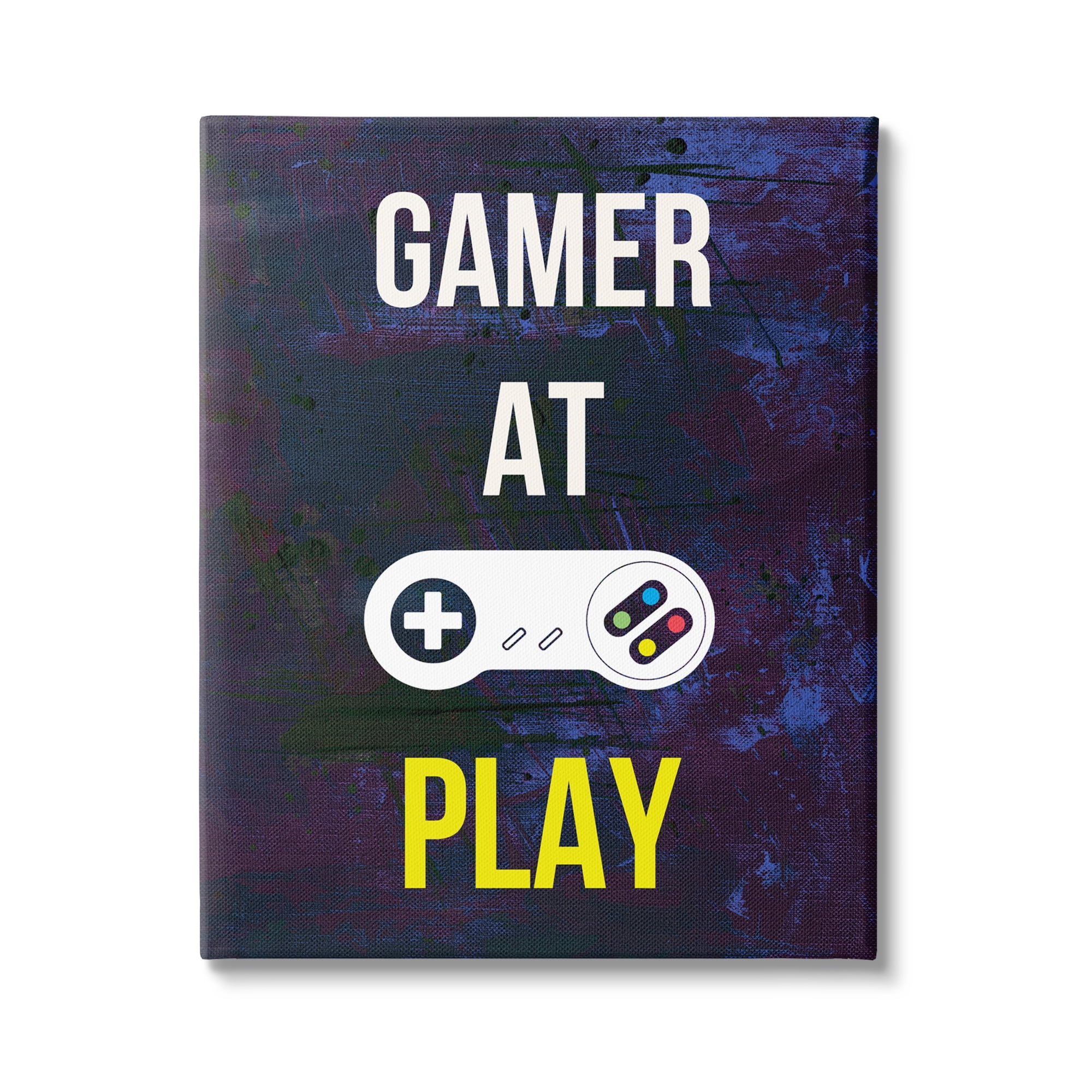 Stupell Industries Gamer At Play Vivid Layered Background Controller Graphic Art Gallery Wrapped Canvas Print Wall Art, Design by Annie Warren