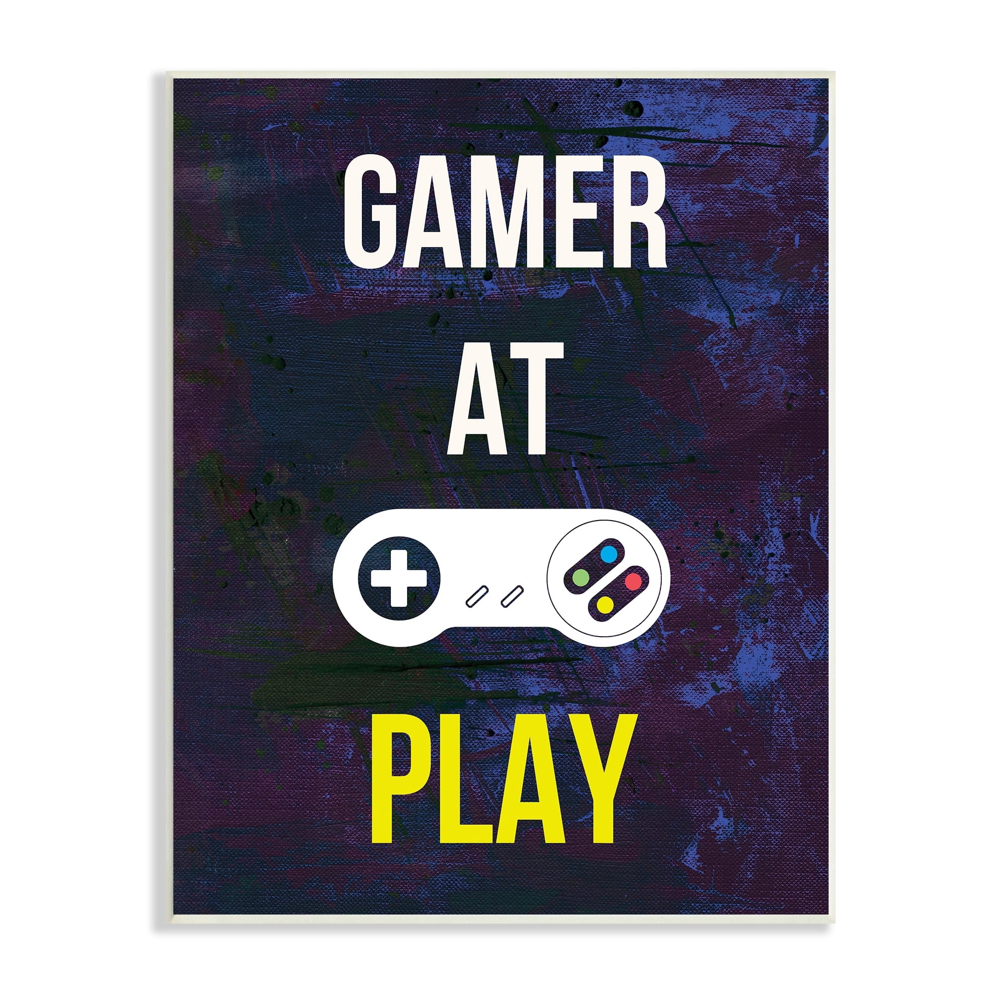 Stupell Industries Gamer At Play Vivid Layered Background Controller Graphic Art Unframed Art Print Wall Art, Design by Annie Warren