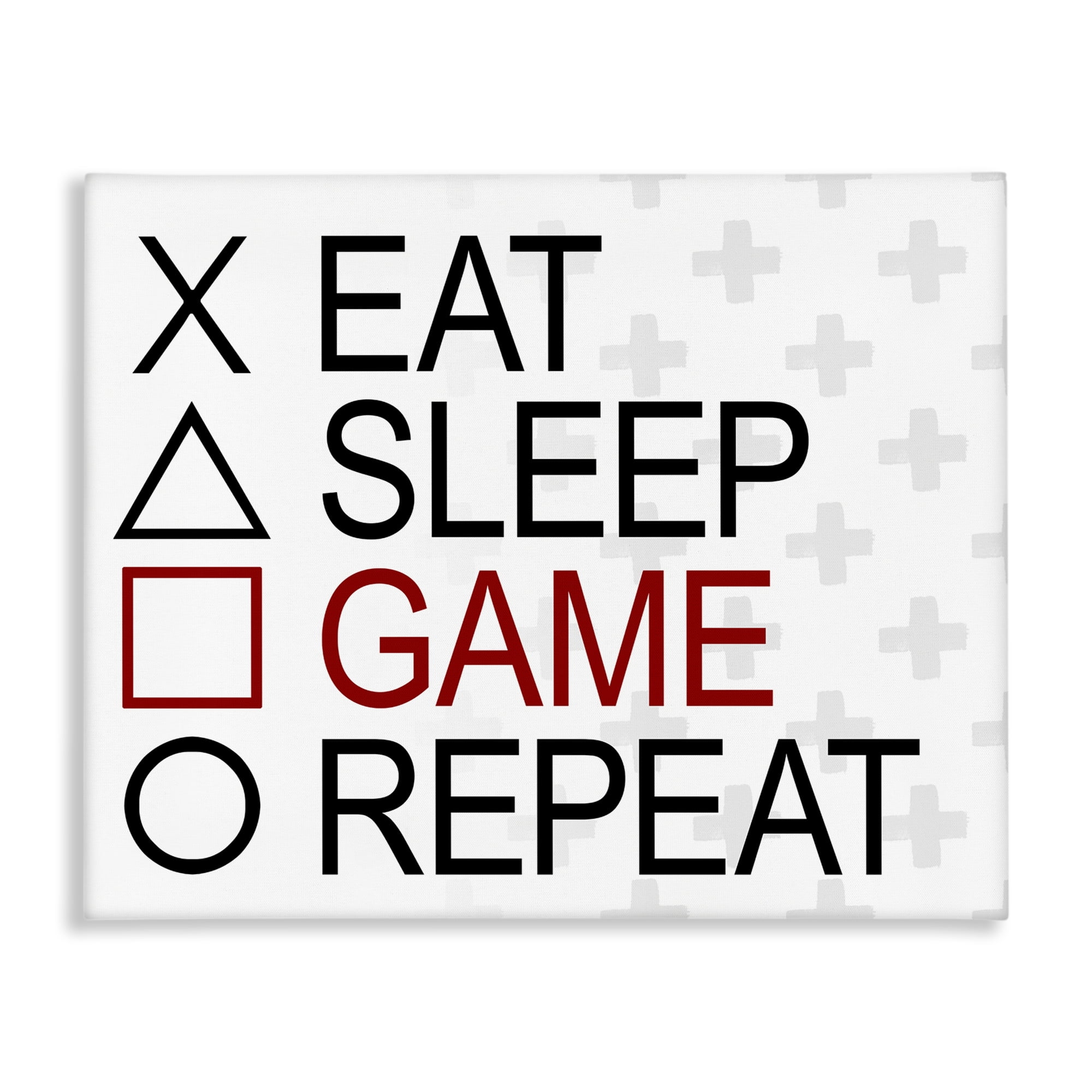 Stupell Industries Gamer Button Shapes Entertainment Painting Wrapped Canvas Art Print Wall Art, 40 x 30