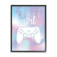 thumbnail image 1 of Stupell Industries Gamer Girl Pastel Typography Video Game Controller Framed Wall Art, 11 x 14, Design by Angela Nickeas, 1 of 5