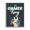 thumbnail image 1 of Stupell Industries Gamer King Phrase Boy's Video Game Hobby Design by Angela Nickeas, 1 of 5