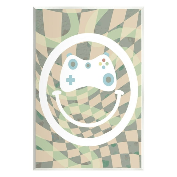 Stupell Industries Gamer Smile Patterned Abstract Painting Unframed Art Print Wall Art, 10 x 15