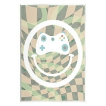 Stupell Industries Gamer Smile Patterned Abstract Painting Unframed Art Print Wall Art, 10 x 15