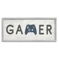 thumbnail image 1 of Stupell Industries Gamer Typography Kids' Video Game Controller Sign Beauty & Fashion Painting Gray Framed Art Print Wall Art, 13 x 30, 1 of 8